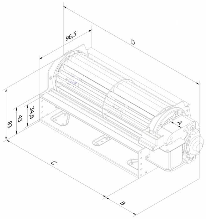 Coprel TFL300/20-1RFN HT VENTILATORE TANGENZIALE ø 60 mm